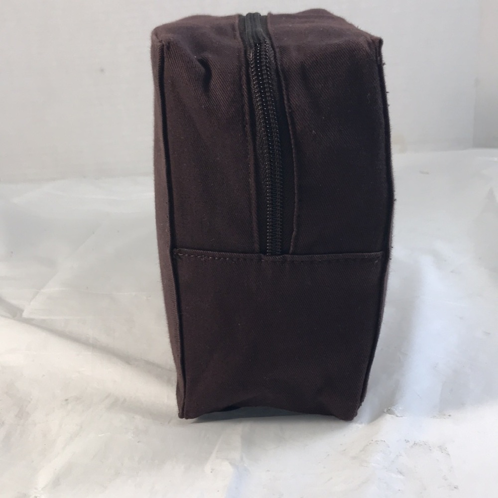 Burberry London Vintage Brown Canvas and Plaid Check Handled Toiletries Bag - Picture 5 of 9
